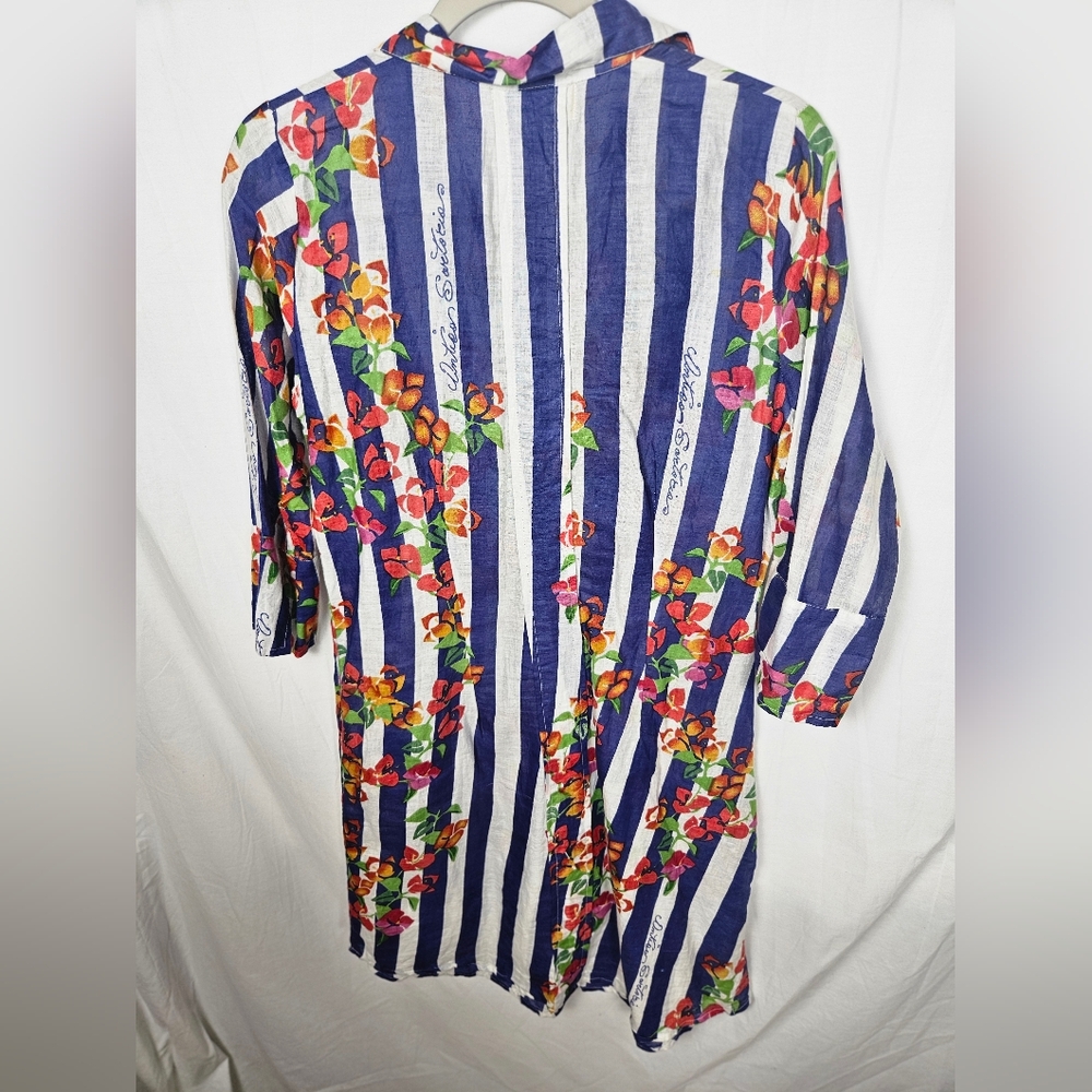 Striped Floral Women's Dress - Picture 7 of 8